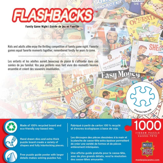 1000 Piece Jigsaw Puzzle - Flashbacks- Family Game Night | MasterPieces