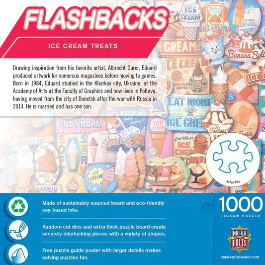 1000 Piece Jigsaw Puzzle - Flashbacks- Ice Cream Treats | MasterPieces