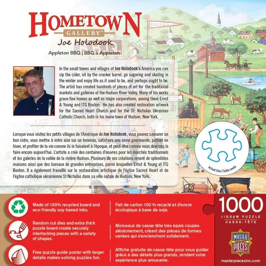 1000 Piece Jigsaw Puzzle - Hometown Gallery- Appleton BBQ | MasterPieces