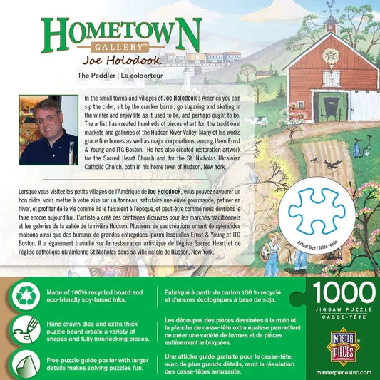 1000 Piece Jigsaw Puzzle - Hometown Gallery- The Peddler | MasterPieces