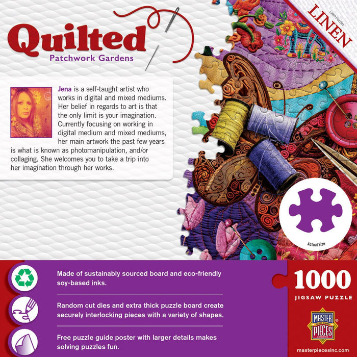 1000 Piece Jigsaw Puzzle - Quilted- Patchwork Gardens | MasterPieces