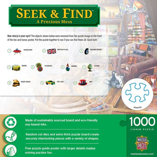 1000 Piece Jigsaw Puzzle - Seek & Find- A Precious Mess | MasterPieces