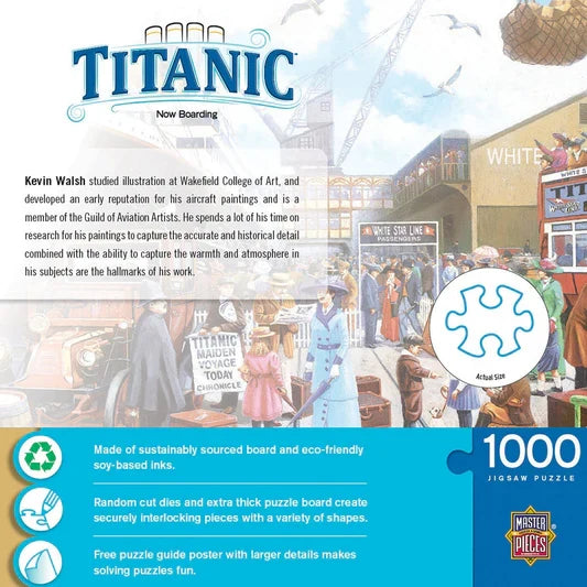 1000 Piece Jigsaw Puzzle - Titanic- Now Boarding | MasterPieces