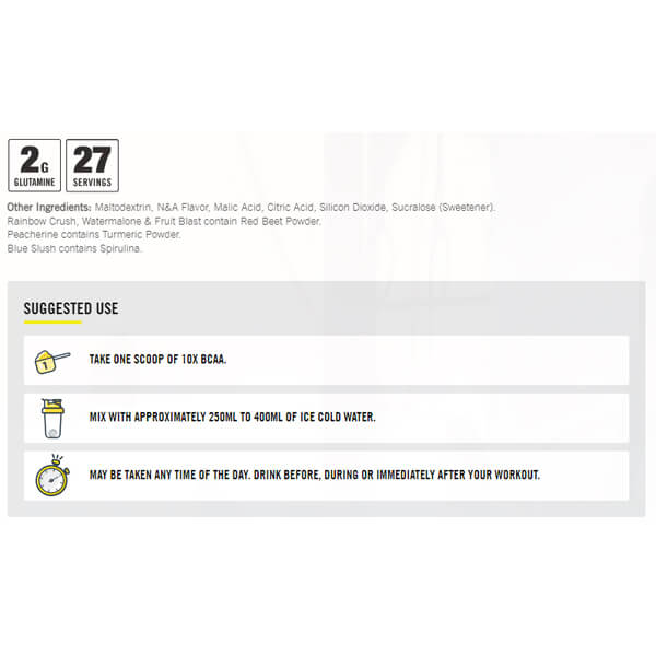 10X Athletic 2:1:1 BCAA 27 Servings