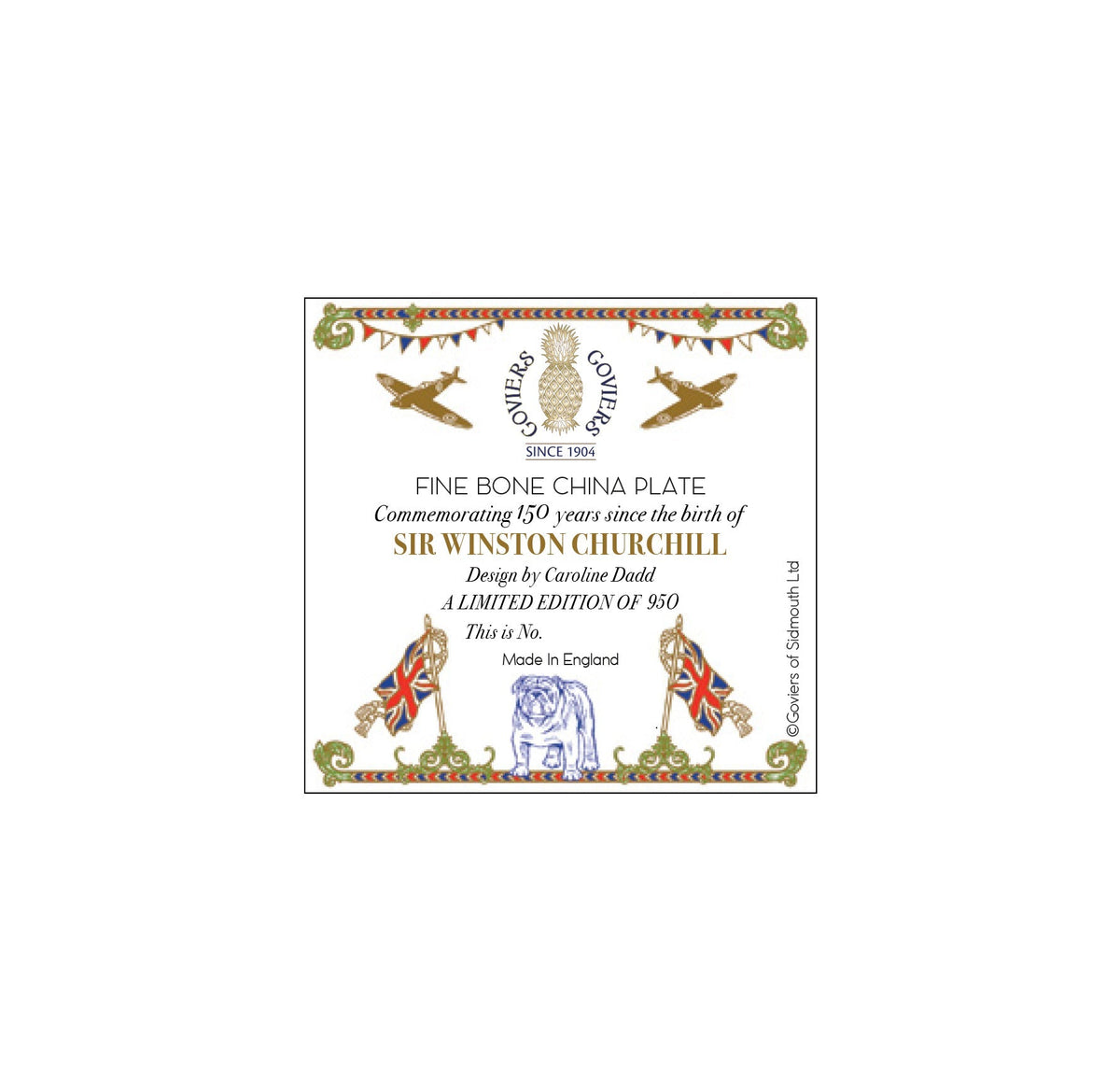 Goviers Sir Winston Churchill Plate