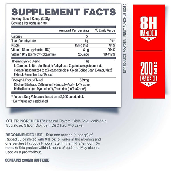 Betancourt Ripped Juice Thermogenic Activator 30 Servings