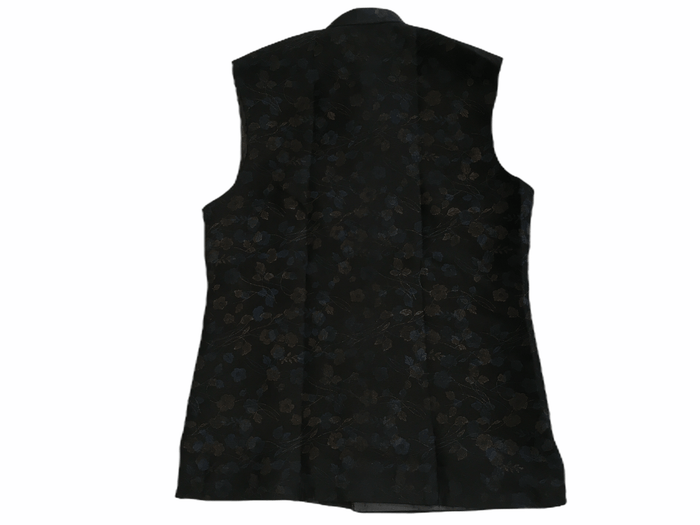 Black Printed Indian waistcoat for Men - Mix N Match with Kurtas - YD2003 kp - Prachy Creations