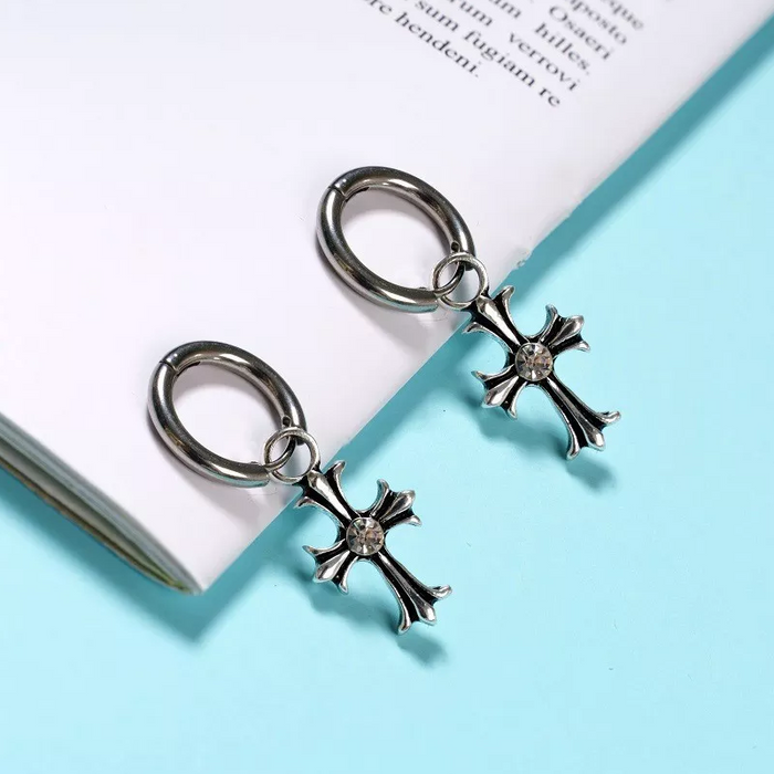 BTS Jimin Style ''Cross'' Earrings