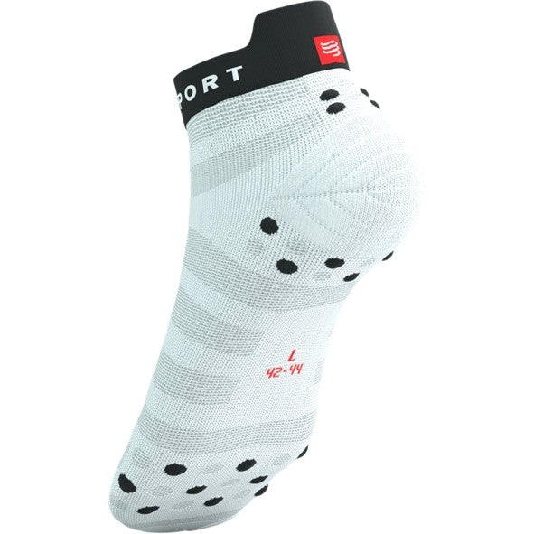 COMPRESSPORT PRO RACING SOCKS V4.0 ULTRALIGHT RUN LOW FLUO RED BLACK