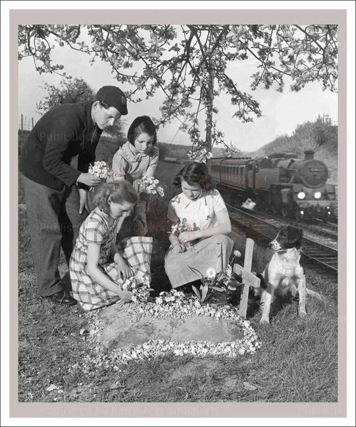 Dog Funeral - VINTAGEARTREPRINTS.COM