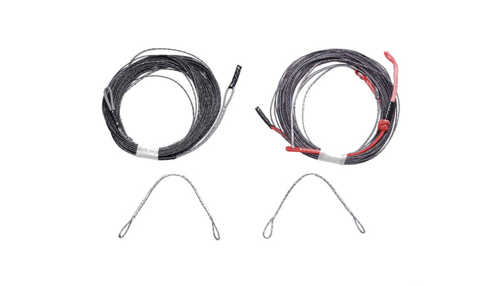 Duotone Trust Bar Adjustable Front Lines 24m 2021-22 kite lines set coiled on white background