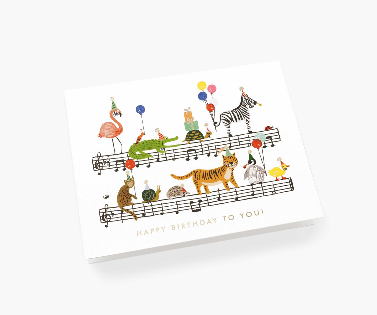 Happy Birthday Song Birthday Card - Single Card