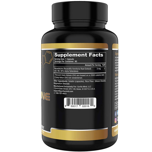 Gorilla Mind Rauwolscine Alpha-Yohimbine Capsules