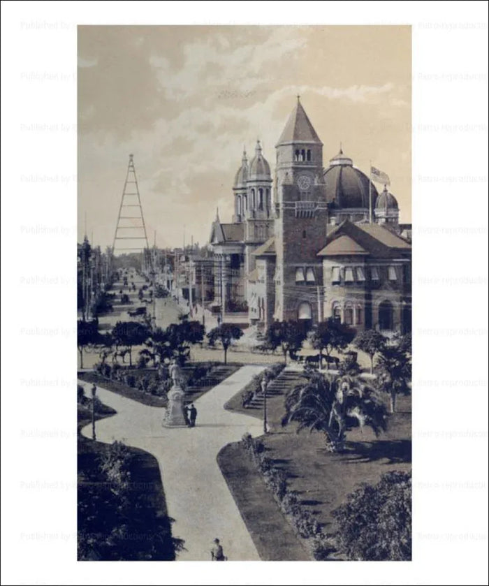 Historic City Hall, San Jose, California - VINTAGEARTREPRINTS.COM