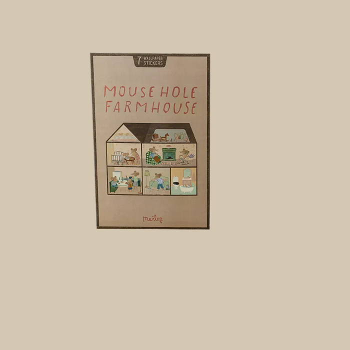 Maileg Wallpaper, Mouse Hole Farmhouse