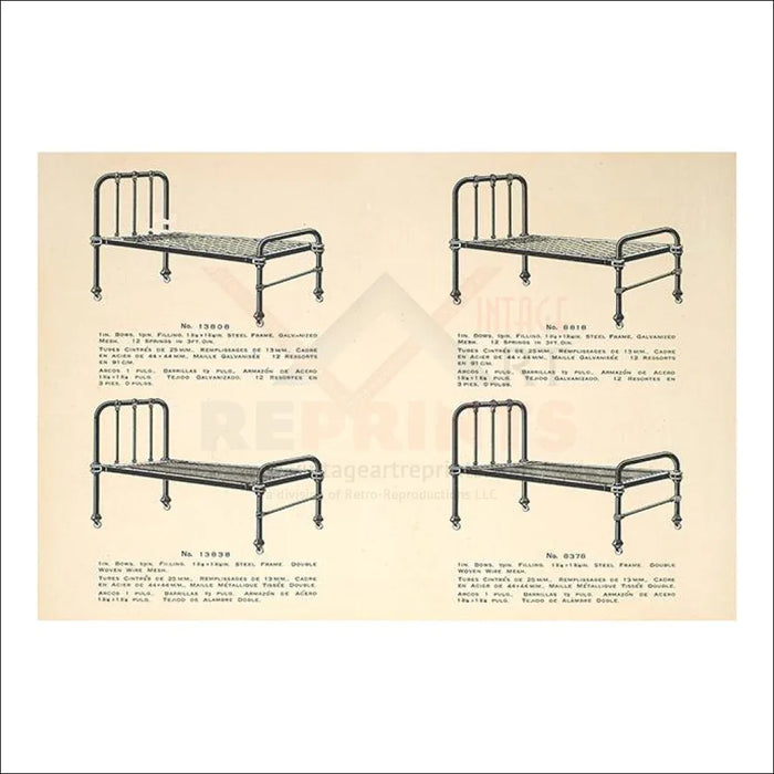 Metal Antics Frames Beds prints - VINTAGEARTREPRINTS.COM