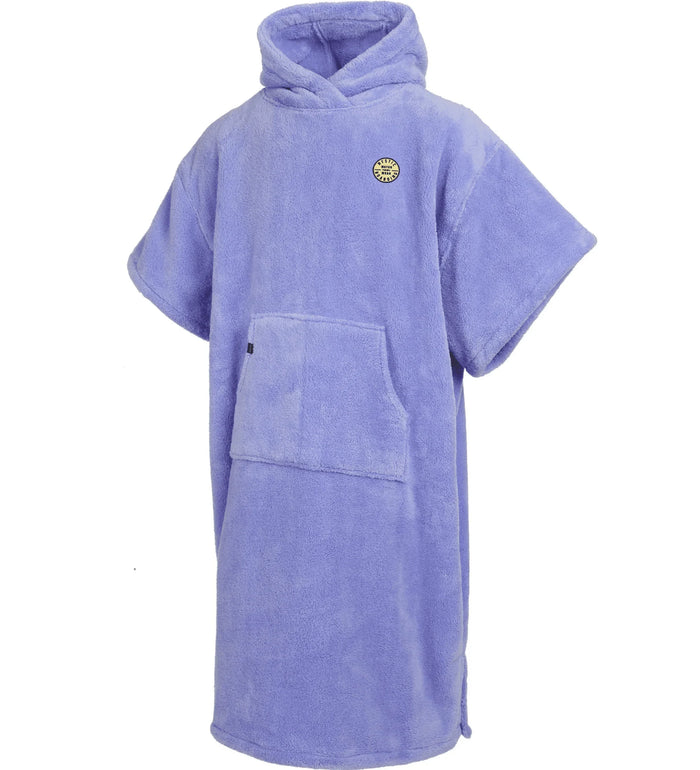 Mystic Poncho Teddy Changing Robe Pastel Lilac with hood and front pocket