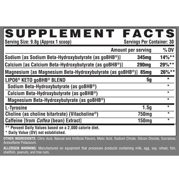 Nutrex Lipo6 Keto 30 Servings