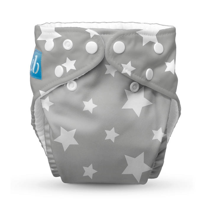 Twinkle Little Star White on Grey