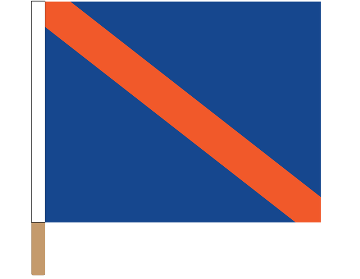 Sewn Passing Race Flag (Orange Stripe)