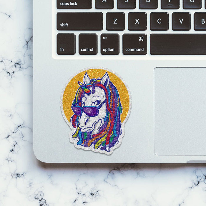 Unicorn Rainbows Glitter Sticker - Glitter Stickers | STICK IT UP