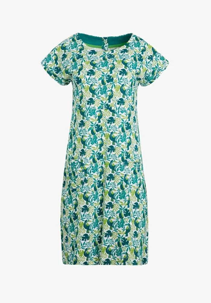 Weird Fish Tallahassee Organic Jersey Dress Kiwi - Boardworx
