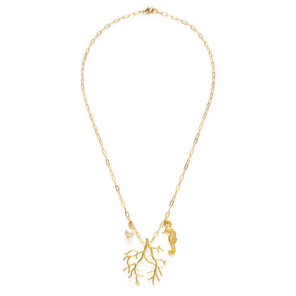 Coral Charm Necklace