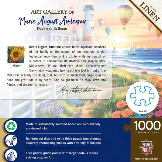 1000 Piece Jigsaw Puzzle - Art Gallery- Daybreak Balloons | MasterPieces