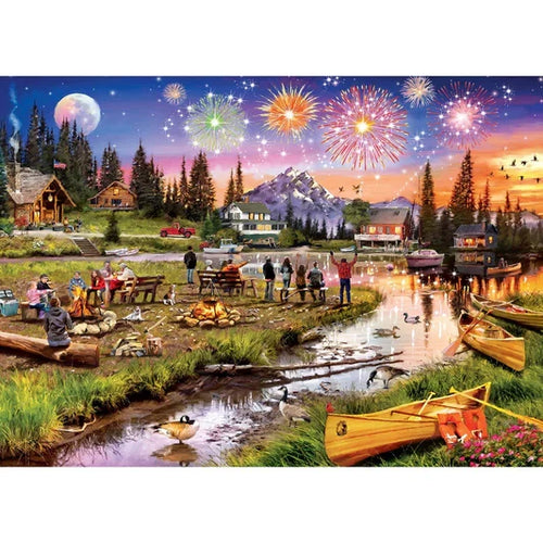 1000 Piece Jigsaw Puzzle - Art Gallery- Fireworks on the Mountain | MasterPieces