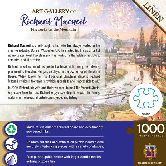 1000 Piece Jigsaw Puzzle - Art Gallery- Fireworks on the Mountain | MasterPieces