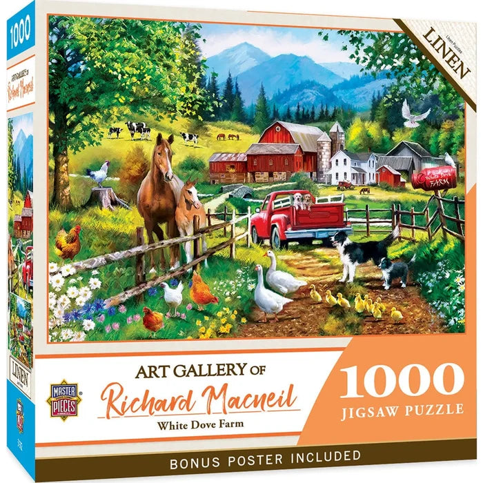 1000 Piece Jigsaw Puzzle - Art Gallery of Richard Macneil: White Dove Farm | MasterPieces