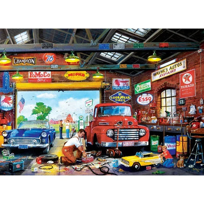 1000 Piece Jigsaw Puzzle - Childhood Dreams- Wayne's Garage | MasterPieces