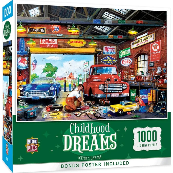 1000 Piece Jigsaw Puzzle - Childhood Dreams- Wayne's Garage | MasterPieces