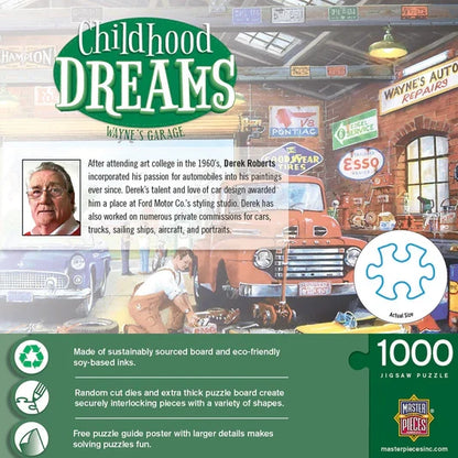 1000 Piece Jigsaw Puzzle - Childhood Dreams- Wayne's Garage | MasterPieces