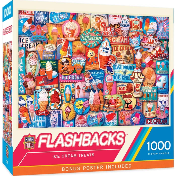 1000 Piece Jigsaw Puzzle - Flashbacks- Ice Cream Treats | MasterPieces