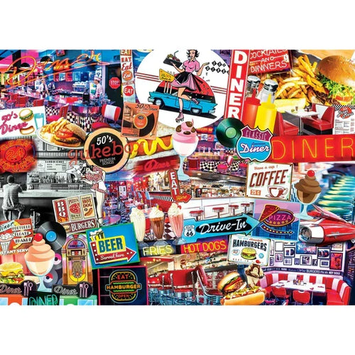 1000 Piece Jigsaw Puzzle - Flashbacks- Quick Stop Diner | MasterPieces