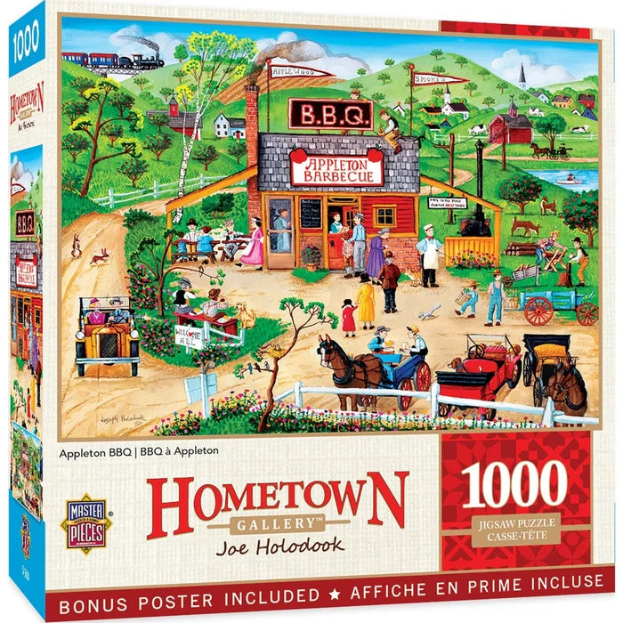 1000 Piece Jigsaw Puzzle - Hometown Gallery- Appleton BBQ | MasterPieces