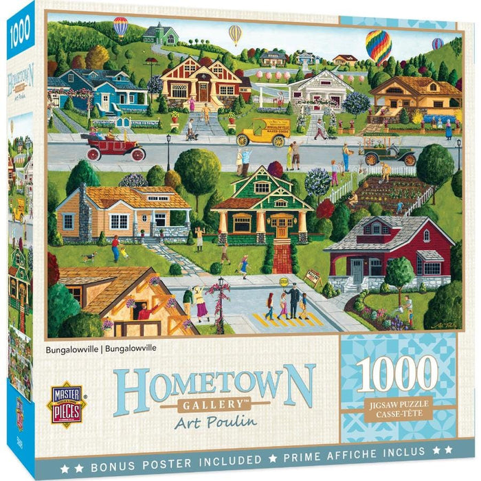 1000 Piece Jigsaw Puzzle - Hometown Gallery- Bungalowville | MasterPieces