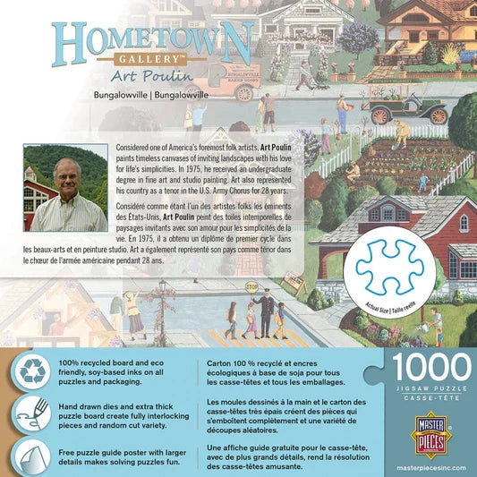1000 Piece Jigsaw Puzzle - Hometown Gallery- Bungalowville | MasterPieces