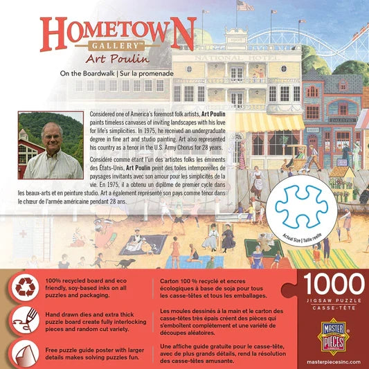 1000 Piece Jigsaw Puzzle - Hometown Gallery- On the Boardwalk | MasterPieces