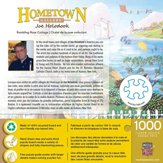1000 Piece Jigsaw Puzzle - Hometown Gallery- Rambling Rose Cottage | MasterPieces
