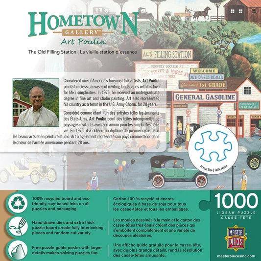 1000 Piece Jigsaw Puzzle - Hometown Gallery- The Old Filling Station | MasterPieces