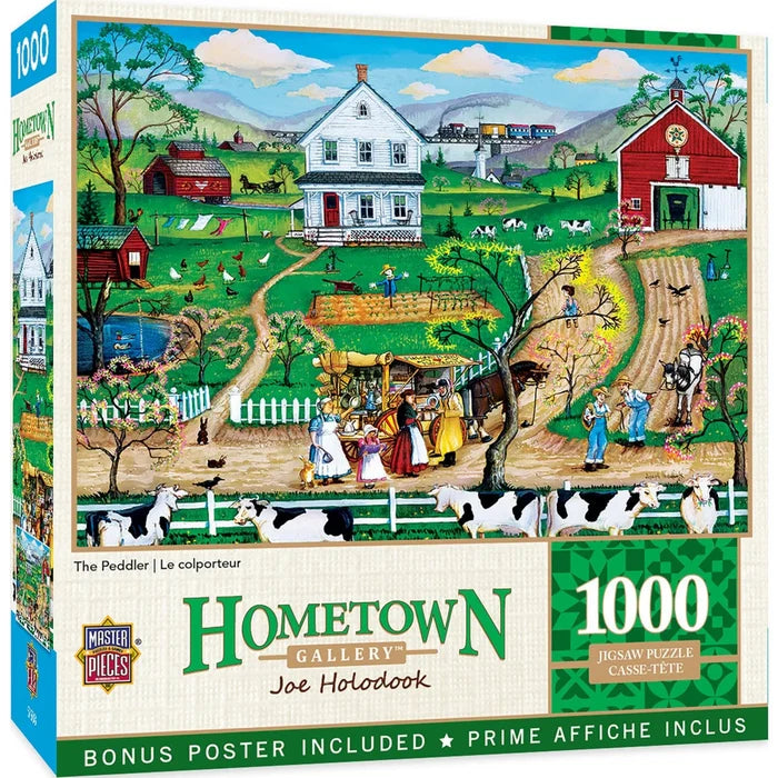 1000 Piece Jigsaw Puzzle - Hometown Gallery- The Peddler | MasterPieces