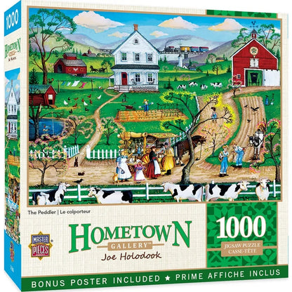 1000 Piece Jigsaw Puzzle - Hometown Gallery- The Peddler | MasterPieces