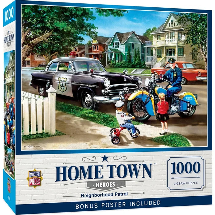 1000 Piece Jigsaw Puzzle - Hometown Heroes- Neighborhood Patrol | MasterPieces