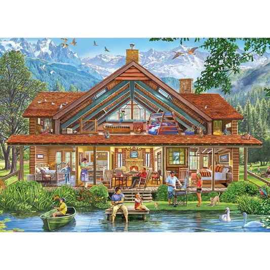 1000 Piece Jigsaw Puzzle - Inside Out- Camping Lodge | MasterPieces