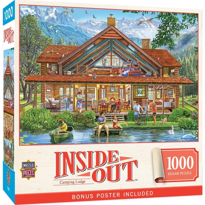 1000 Piece Jigsaw Puzzle - Inside Out- Camping Lodge | MasterPieces