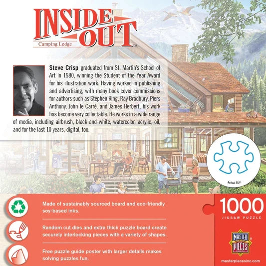 1000 Piece Jigsaw Puzzle - Inside Out- Camping Lodge | MasterPieces