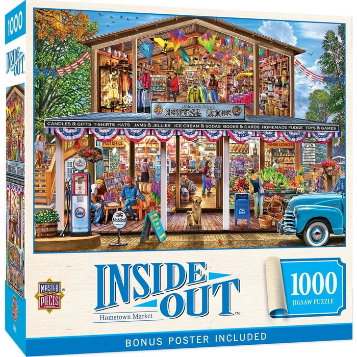 1000 Piece Jigsaw Puzzle - Inside Out- Hometown Market | MasterPieces