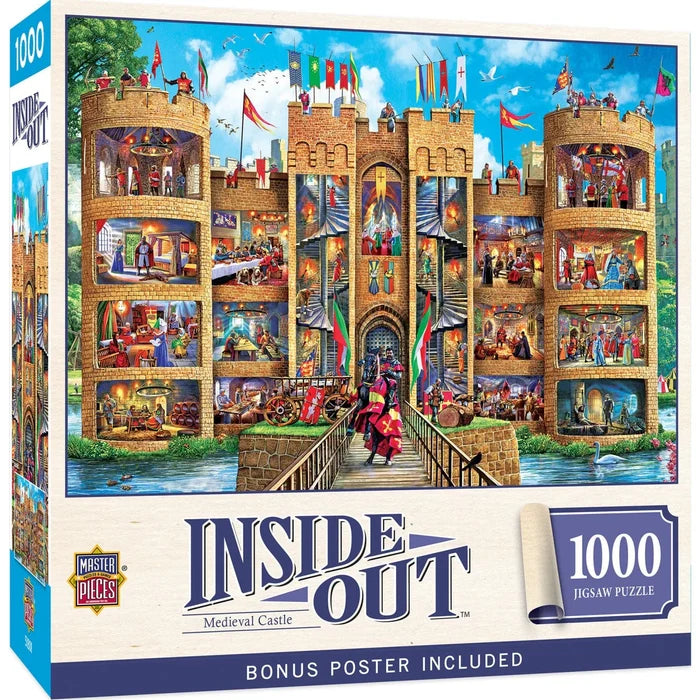 1000 Piece Jigsaw Puzzle - Inside Out- Medieval Castle | MasterPieces
